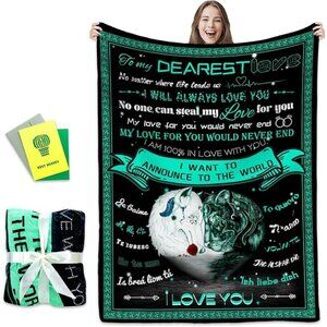 Couple Gift Blankets I Love You Blanket for Girlfriend Large Blanket 50" X 60"